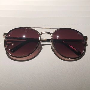 Quay “Sundance” Sunglasses in Gold/Brown